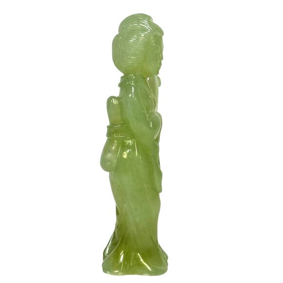 Chinese Light Jade Vintage 1930's Female 6.5" Figurine-Excellent Stunning - Picture 2 of 8